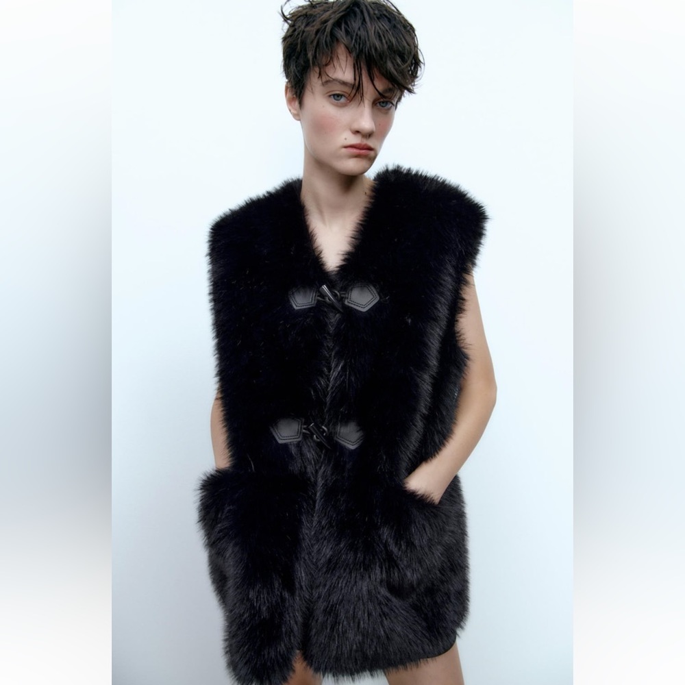 ⭐️⭐️⭐️SOLD⭐️⭐️⭐️ ZARA Faux fur vest